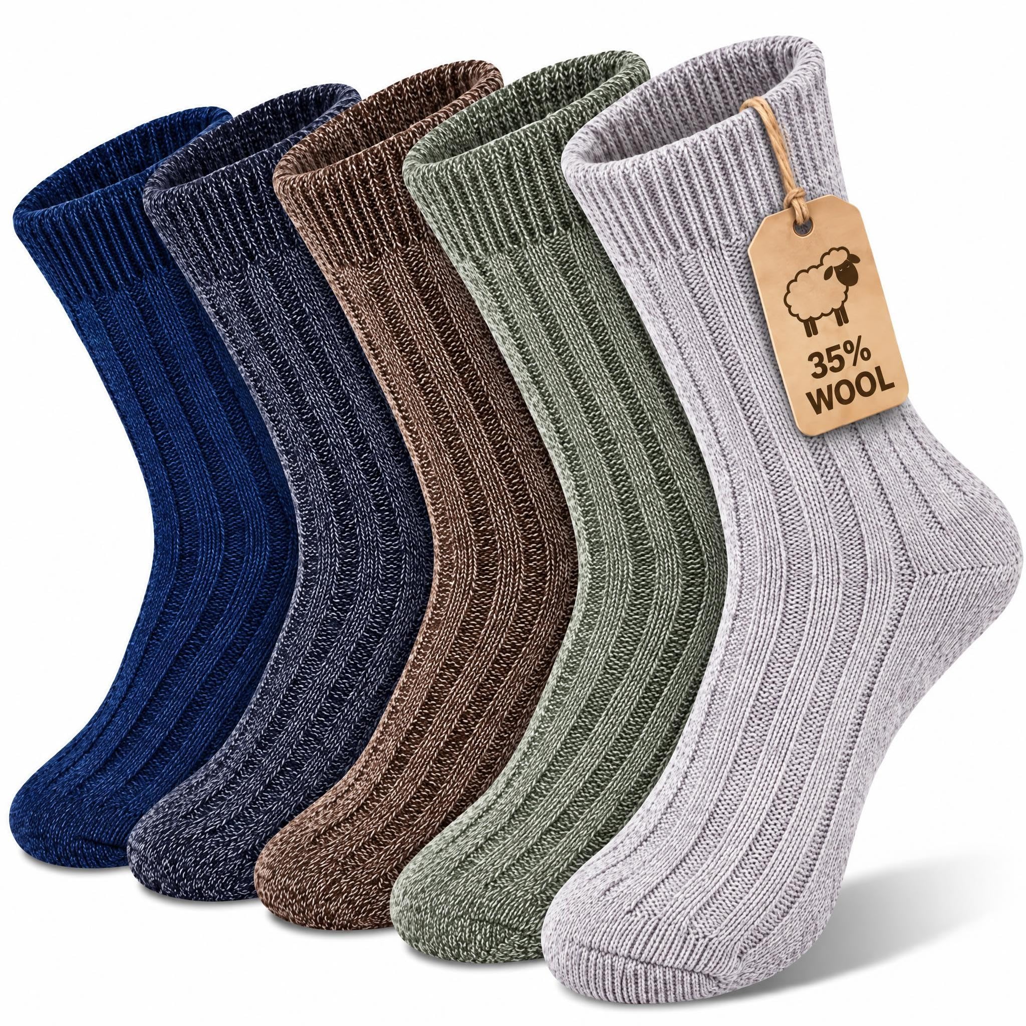 Loritta Wool Socks for Women, Winter Warm Hiking Boot Socks Gifts