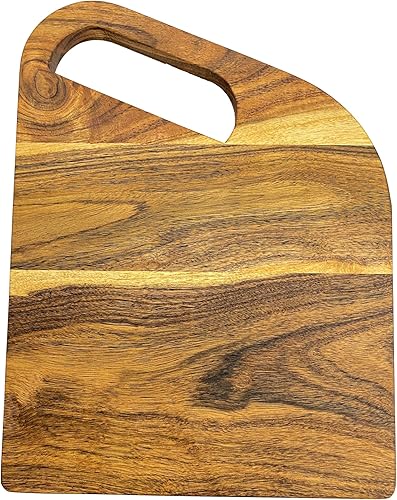 Affinity Decor Tabla de cortar de madera para cocina, 12.75 pulgadas de largo x 10 pulgadas de ancho, tablas de cortar de madera con asa, tablas de