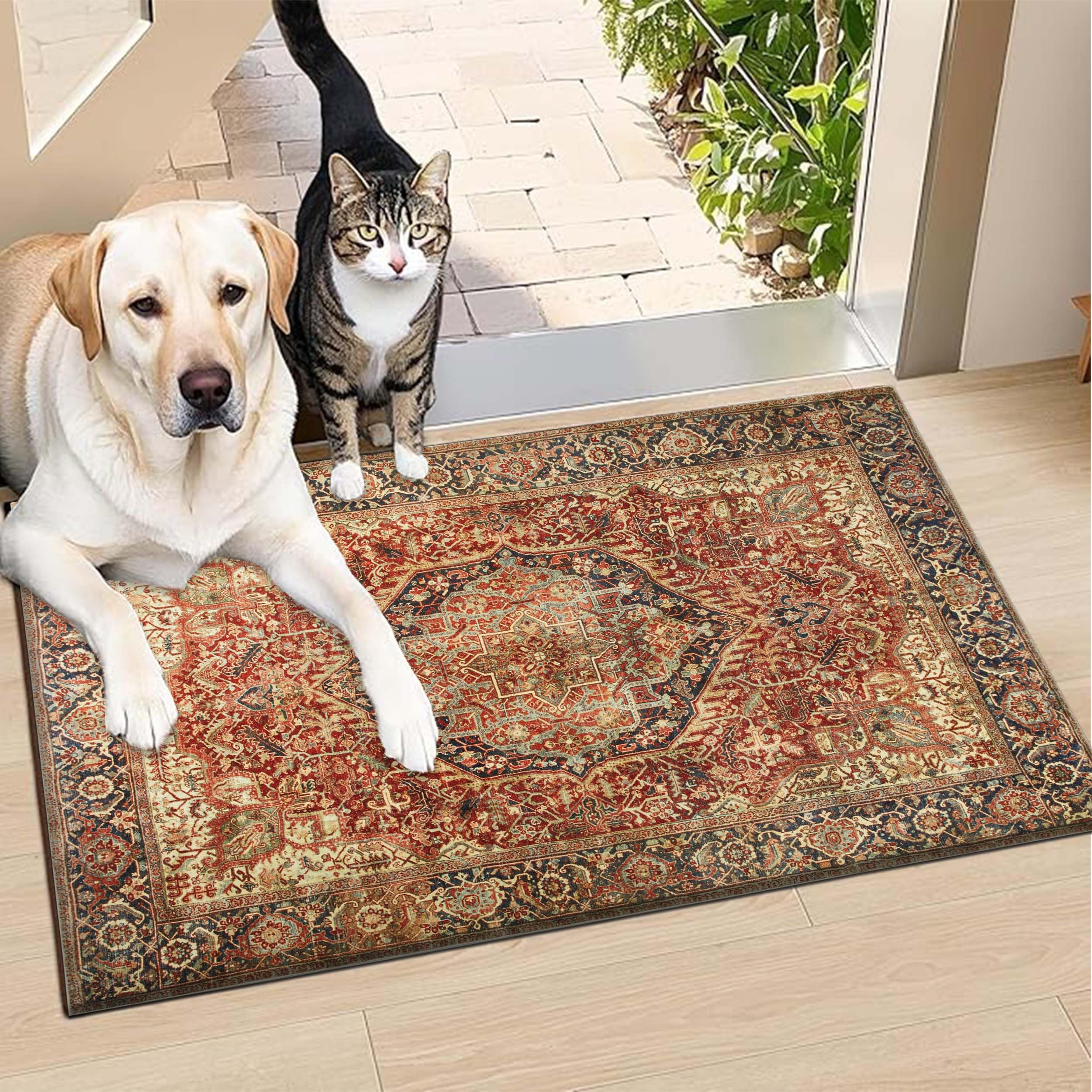 BedLooms Washable Door Mats Indoor & Outdoor - Non-Slippery Heavy Duty Front Door Mat - Stylish & Perfect Dust Grabbing Doormats - Super Absorbent Entrance Mat (Majestic, 40cm x 60cm) — image 1