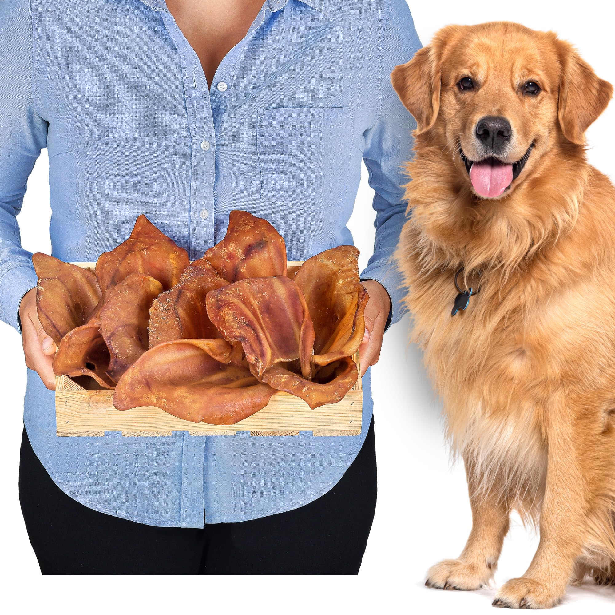 Pig Ears for Dogs 10 pcs (400g), 10 count (Pack of 1)