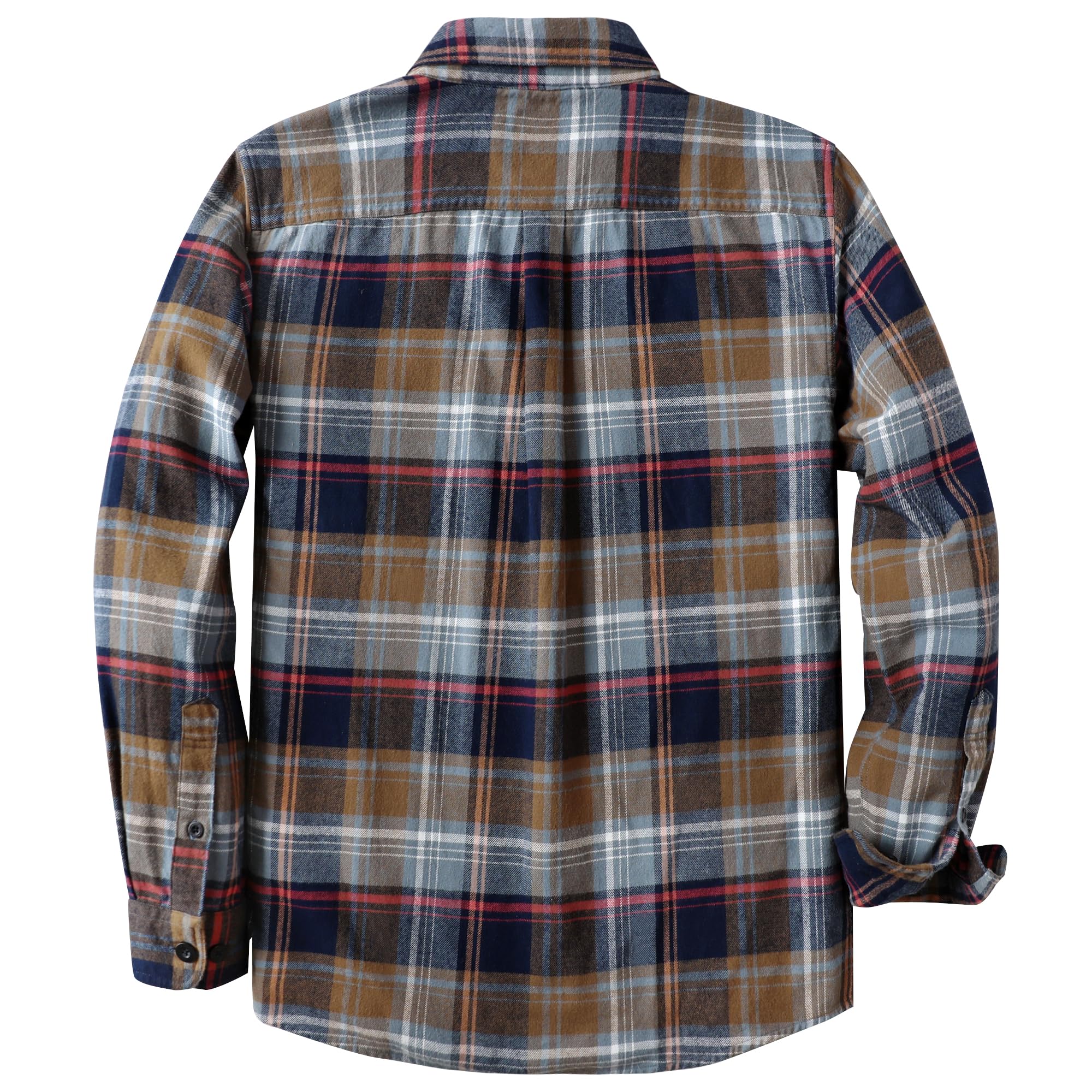 Dubinik® 6 oz Camisa Franela Hombre Manga Larga Informal con Bolsillo Invierno Casual Termica Cuadros