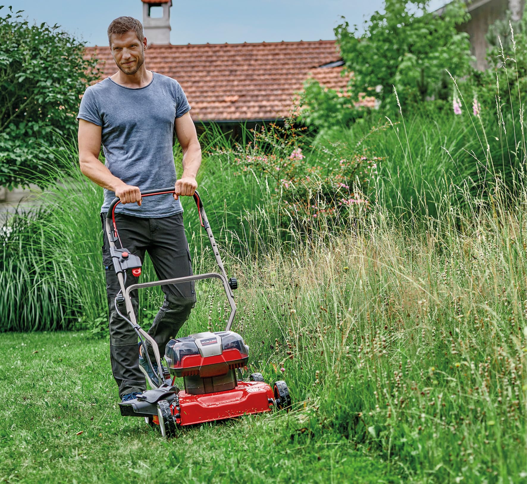 Einhell Tondeuse à Gazon sans Fil GE-CM 36/48 Li M-Solo