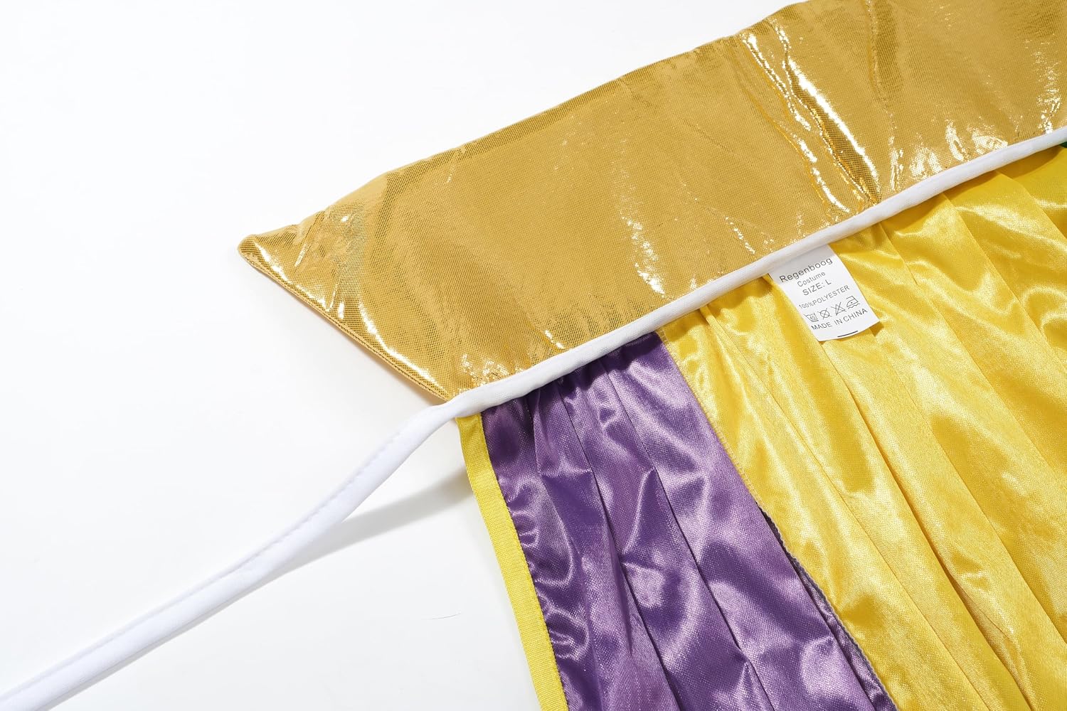 Mardi Gras Cape for Women Men,Adult Mardi Gras Cloak with Collar,St. Patrick's Day,Halloween Attractive Cloak
