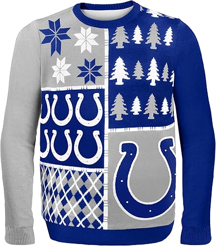 Miniatura 14 de FOCO NFL Unisex-Adult NFL Busy Block Ugly Sweater