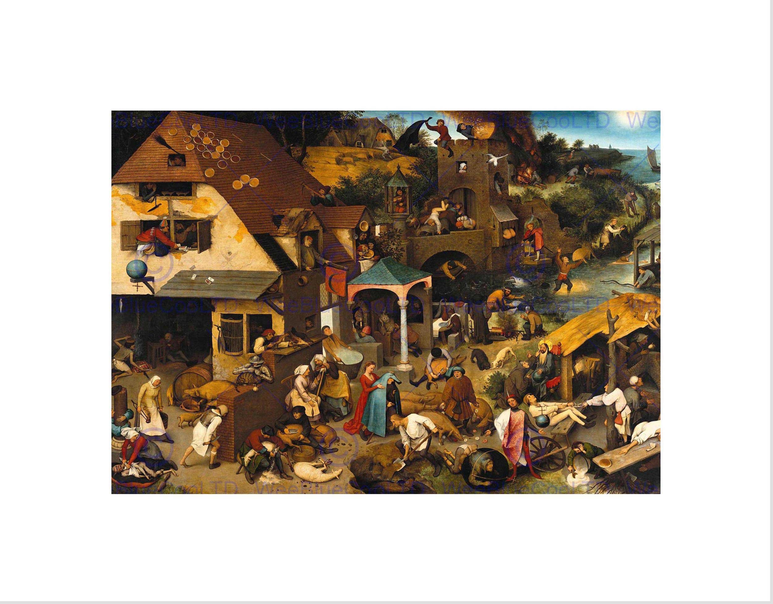 Wee Blue Coo Hieronymus Bosch Pieter Bruegel Elder Paintings 1559 Wall Art Print