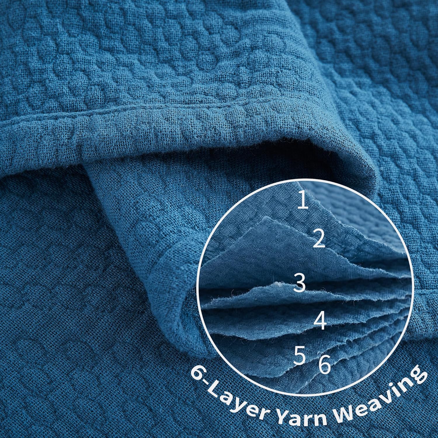 Premium 100% Cotton Blanket – All-Season Soft Breathable Bed Blanket for Twin Size – Lightweight Stylish Textured Throw for Bed– Giftable Cozy Bedding - Image 4
