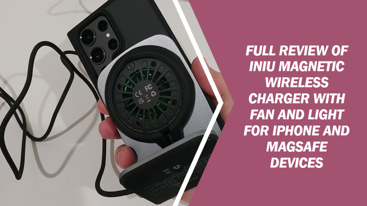 Watch INIU Magnetic Wireless Charger WI-213 With Fan And Light on