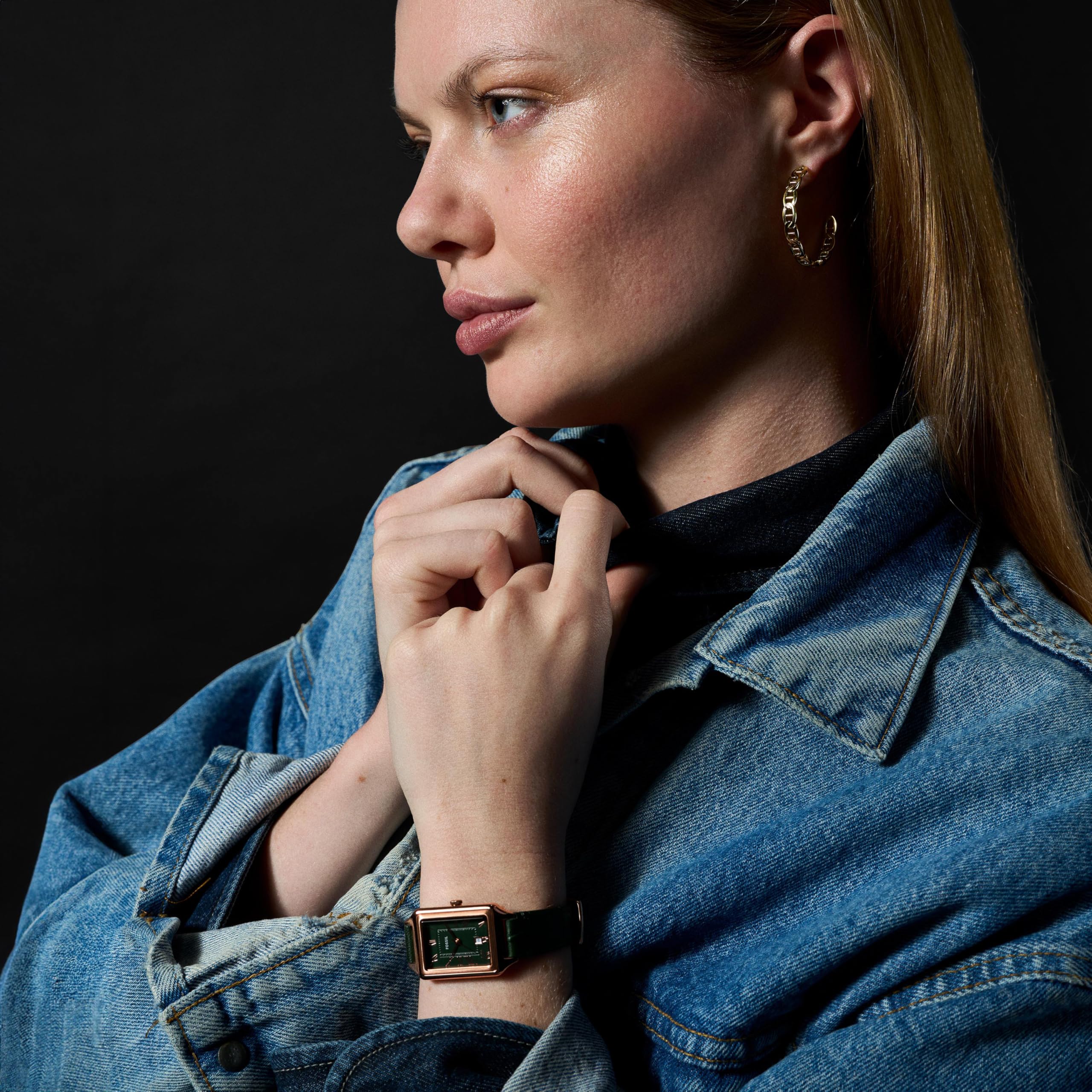 Fossil Reloj Raquel para Mujer, Movimiento de Cuarzo a Tres Agujas con Correa de Piel