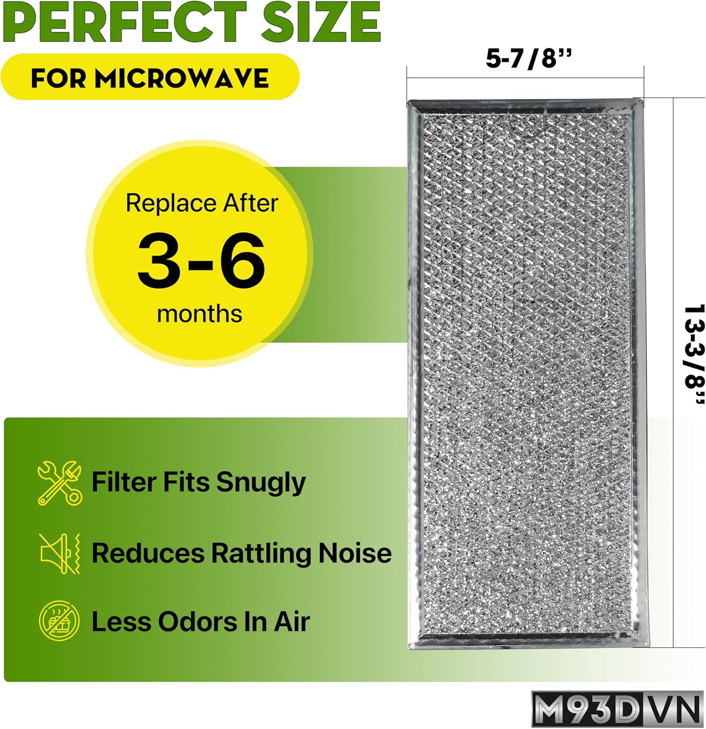 Set 2 Pack Grease Filter Shipped Replacement for Samsung ME18H704SFS ME18H704SFS/A2 ME18H704SFS/AA ME18H704SFS/AC Microwave