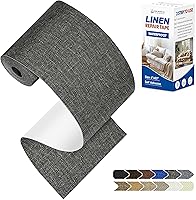 Vista 64 de KING MOUNTAIN Parches de reparación de lino fino, tela autoadhesiva, 8 x 11 pulgadas, 2 unidades, multicolor, para sofá (negro carbón)