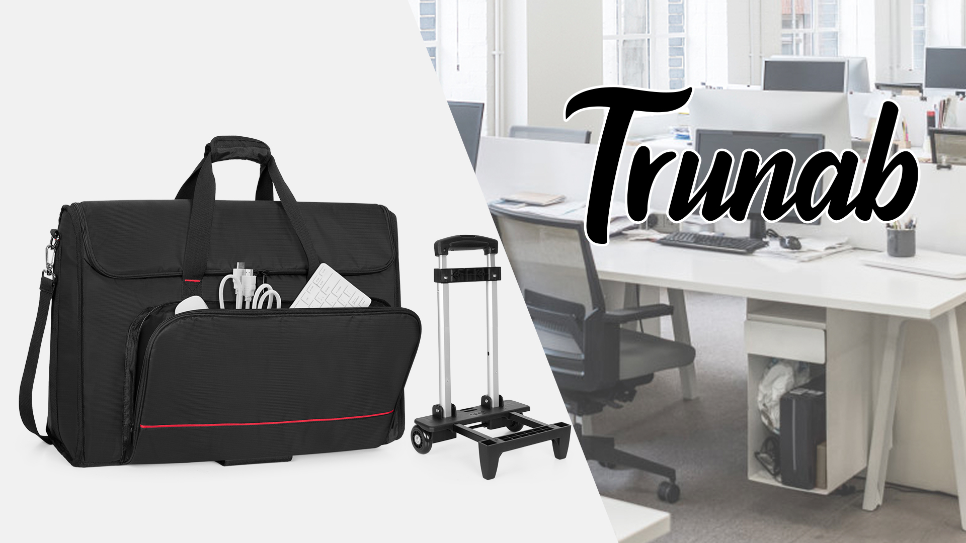 Amazon.com: Trunab Rolling Monitor Carry Case for 24 Inch Monitors