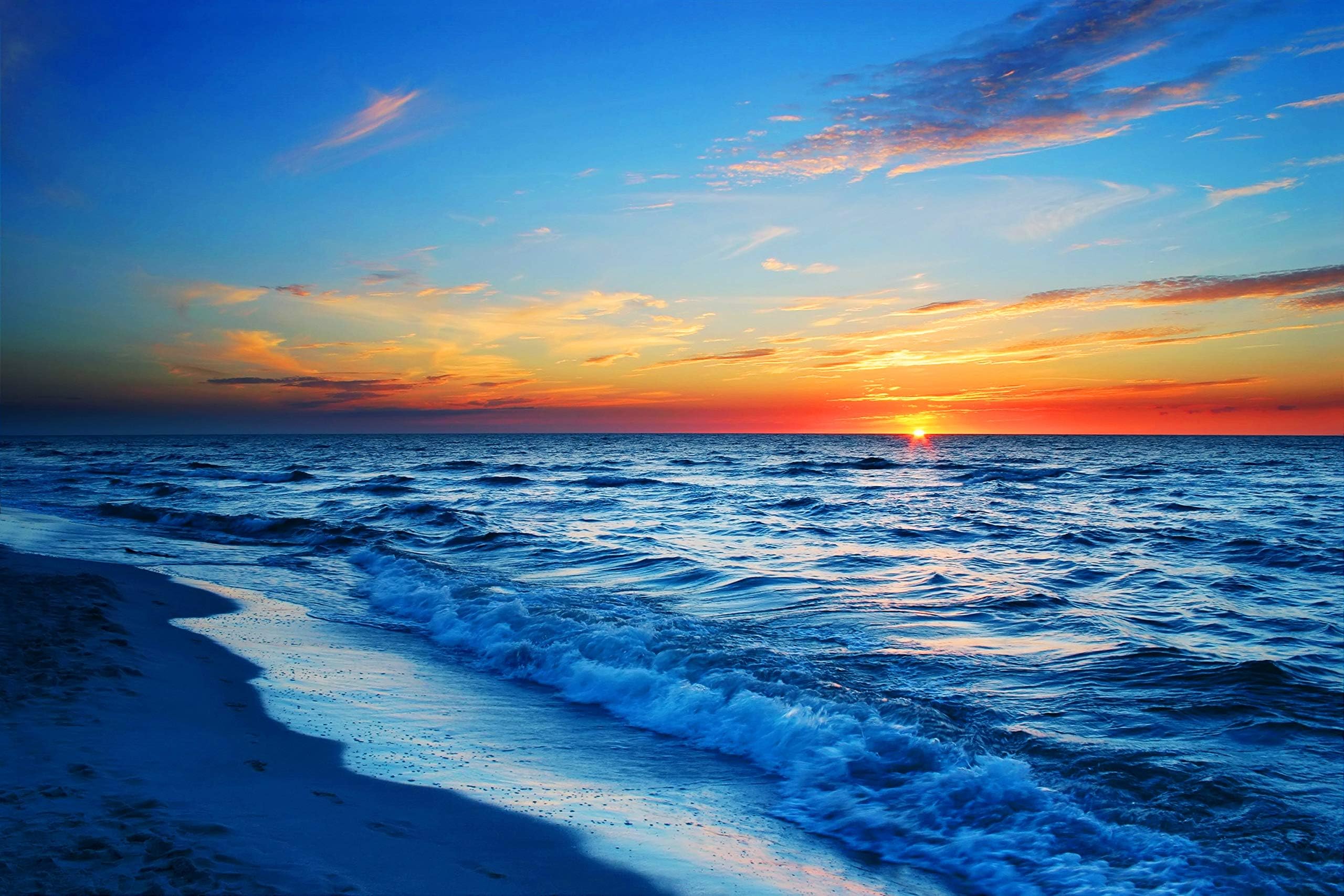 1000 Pieces Wooden Jigsaw Puzzle for Adults, Family or Elderly, Hawaiian Sunset Beach Puzzles, Art Home Decor DIY Funny Parent-Child Educational Game Toy Sunset Puzzle Gift for Mom, Wife, Friend