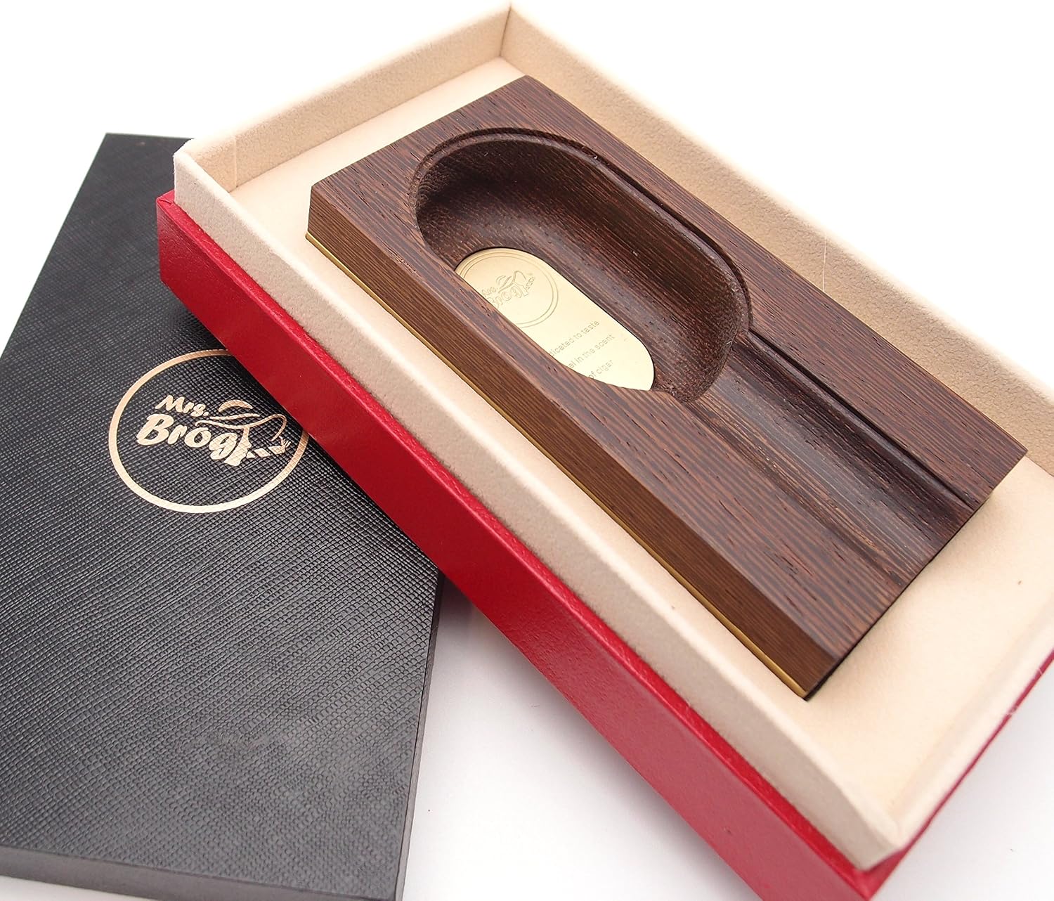 One-Day Sale: Up to 70% Off Mrs. Brog Luxurious Cigar Ash Tray - African Wenge Wood & Copper - Solid One Piece Design