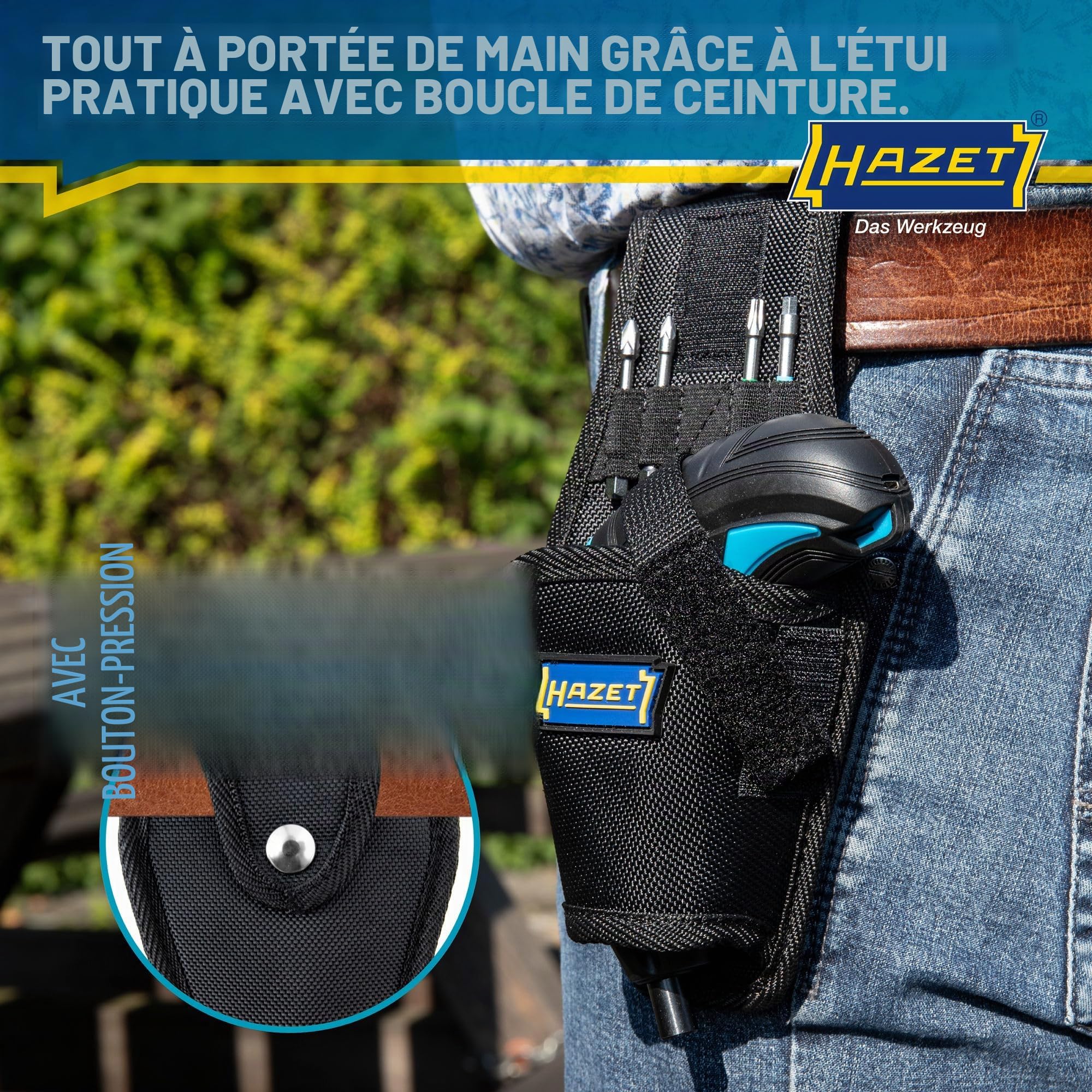 HAZET - Mini visseuse sans fil avec étui 9230B-1 I Outil de serrage/desserrage de pièces I Simple, flexible, polyvalent I Entraînement : carré 6,3 mm I Couple de desserrage maxi : 4.5 Nm