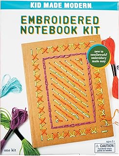 Kid Made Modern Embroidered Notebook Craft Kit - Kids Arts & Crafts | Kid Journal