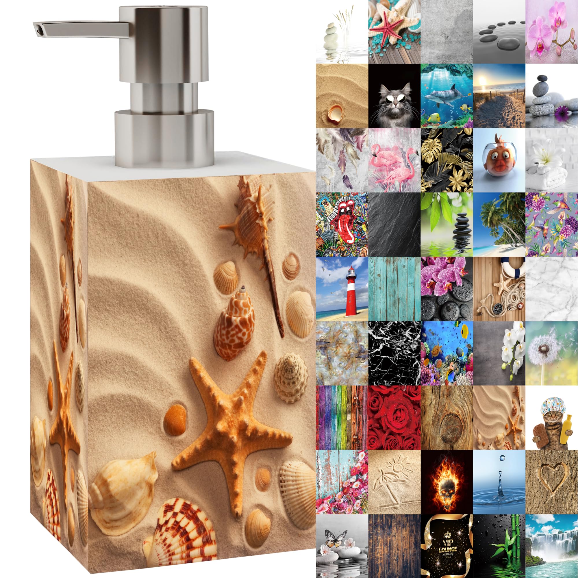 Sanilo Premium Soap Dispenser, Wide Choice of Beautiful Lotion Dispenser, Easy to Refill, Nice eyecatcher (Sanibel)
