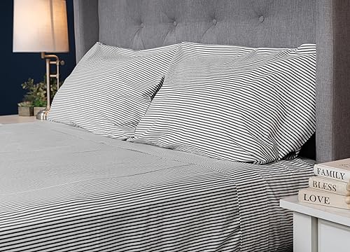 Miniatura 20 de MyPillow Juego de sábanas de percal de 200 hilos, sábanas de 100 % algodón para tamaño matrimonial, sábanas transpirables y suaves, para bolsillo