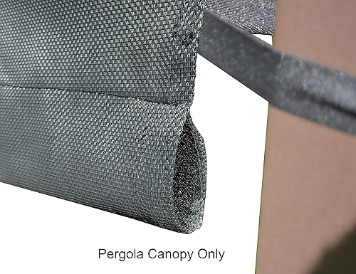 Miniatura 4 de ALISUN Toldo de repuesto (con lazos) para pérgola de 10 pies #S-J-110 y TP15-048C (carbón) (solo la parte superior del toldo)