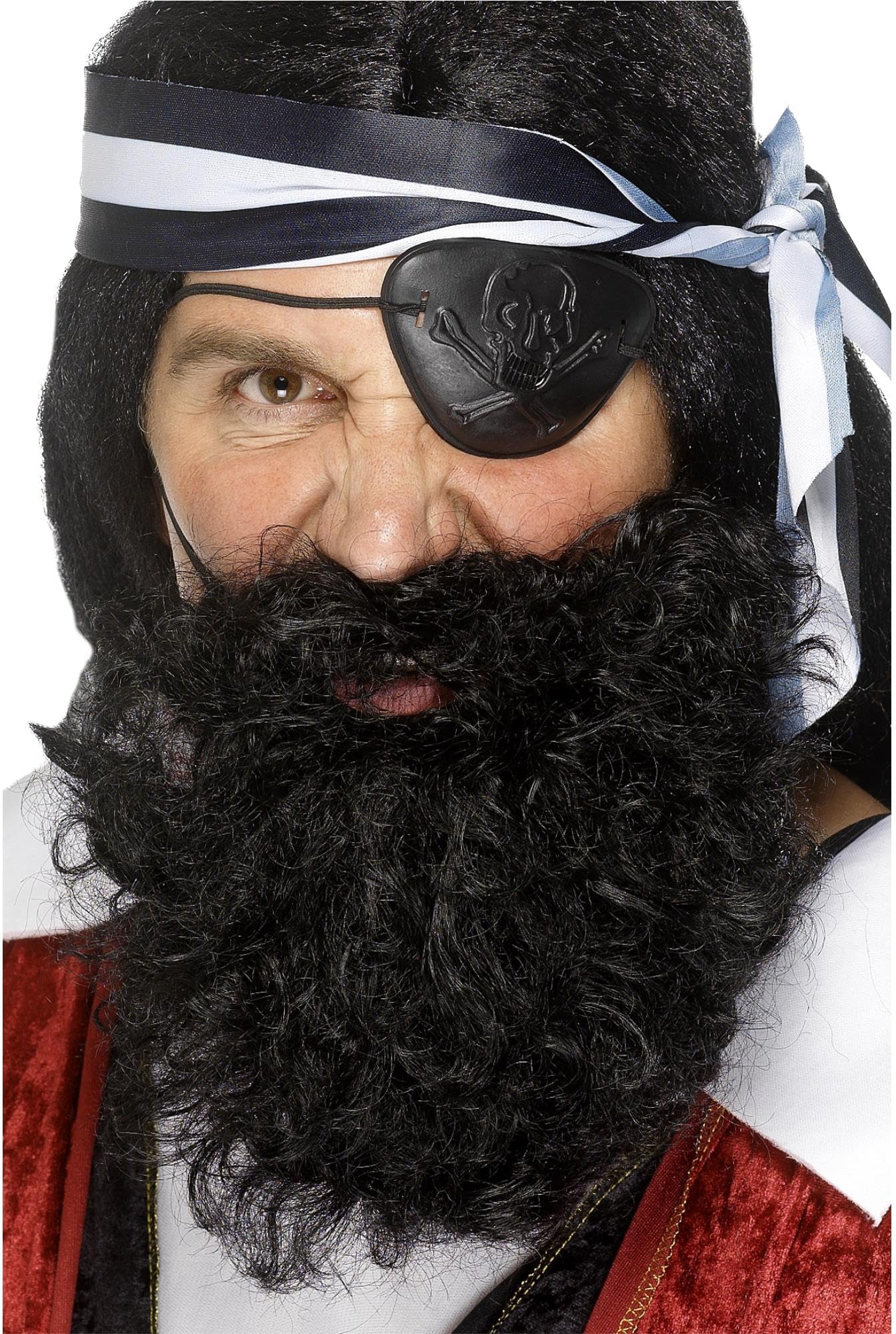 Smiffys Smiffy's Deluxe Pirate Beard Black Nylon one size, 1501