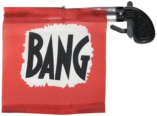 Loftus Star Power Starter Prank Bang Gun Flag Pistol, Red/Black/White,