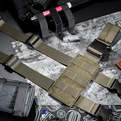 Miniatura 7 de OneTigris Mini panel Molle para herramientas, plataforma táctica de pierna caída, minimalista, ajustable, para linterna