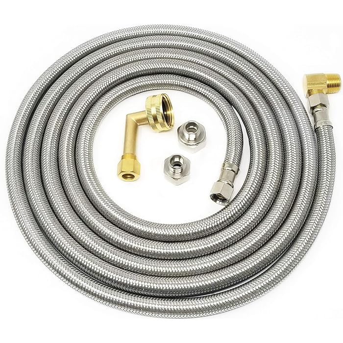Buy Stainless Steel Dishwasher Hose Kit (12 Ft) Burst Proof Water