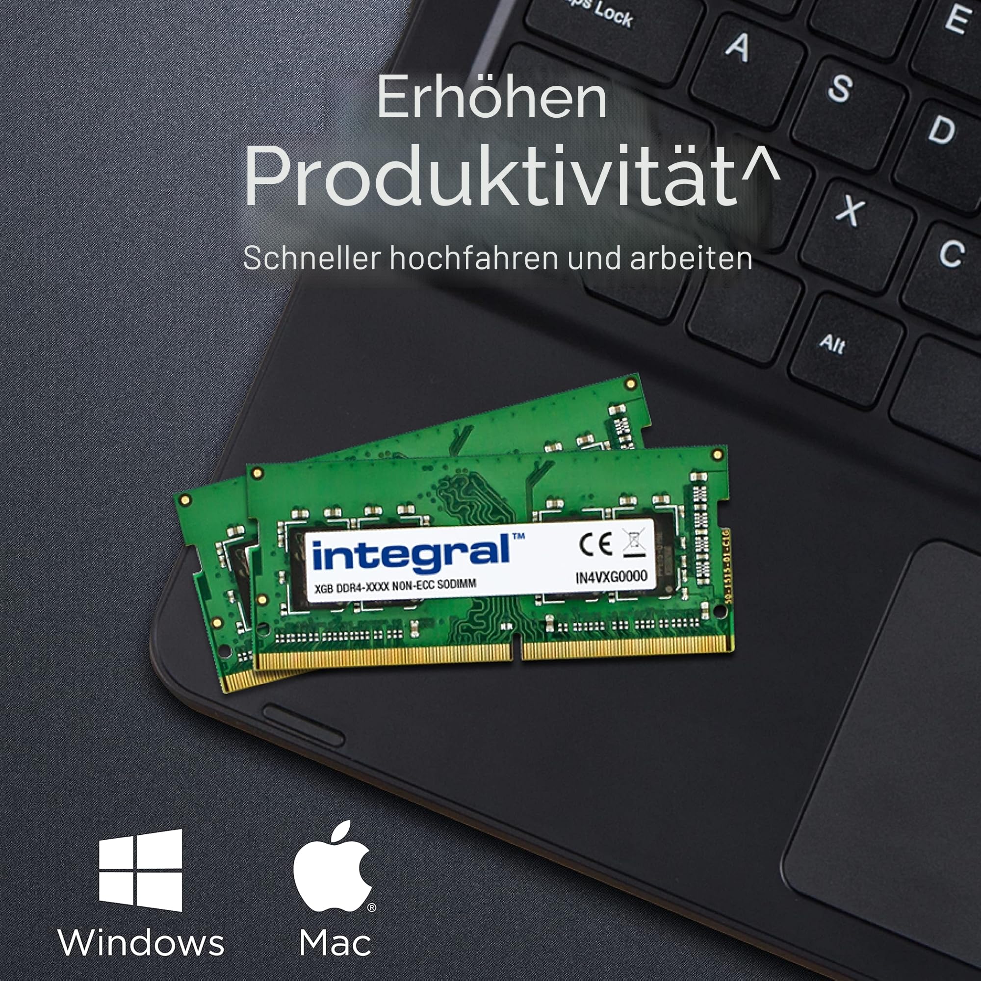 Integral 16GB(2xB) DDR4 RAM 2400MHz SODIMM Notebook MacBook Arbeitsspeicher-Kit – Bild 2