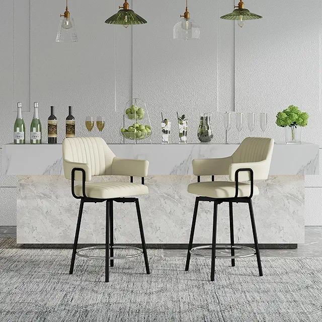 Bar stools counter height modern set of 2