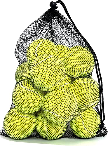 Miniatura 8 de Pelotas de tenis, paquete de 12 pelotas de tenis de práctica para principiantes, entrenamiento para jugar pelotas de tenis para perros, vienen con