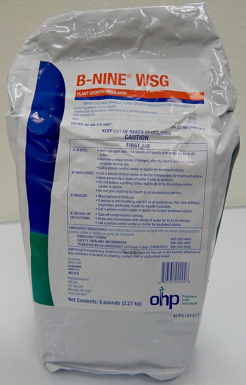 B-Nine WSG 5LB Plant Growth Regulator