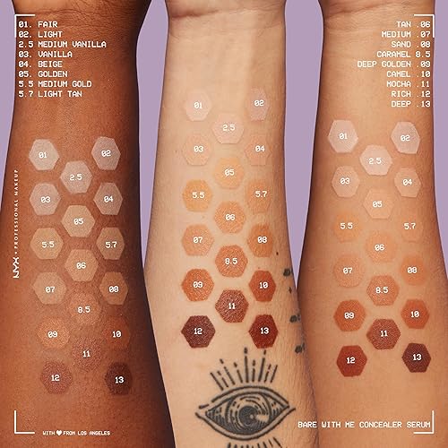 Vista 4 de NYX PROFESSIONAL MAKEUP Bare With Me - Suero corrector, Fair, 0.32 oz 01 Feria