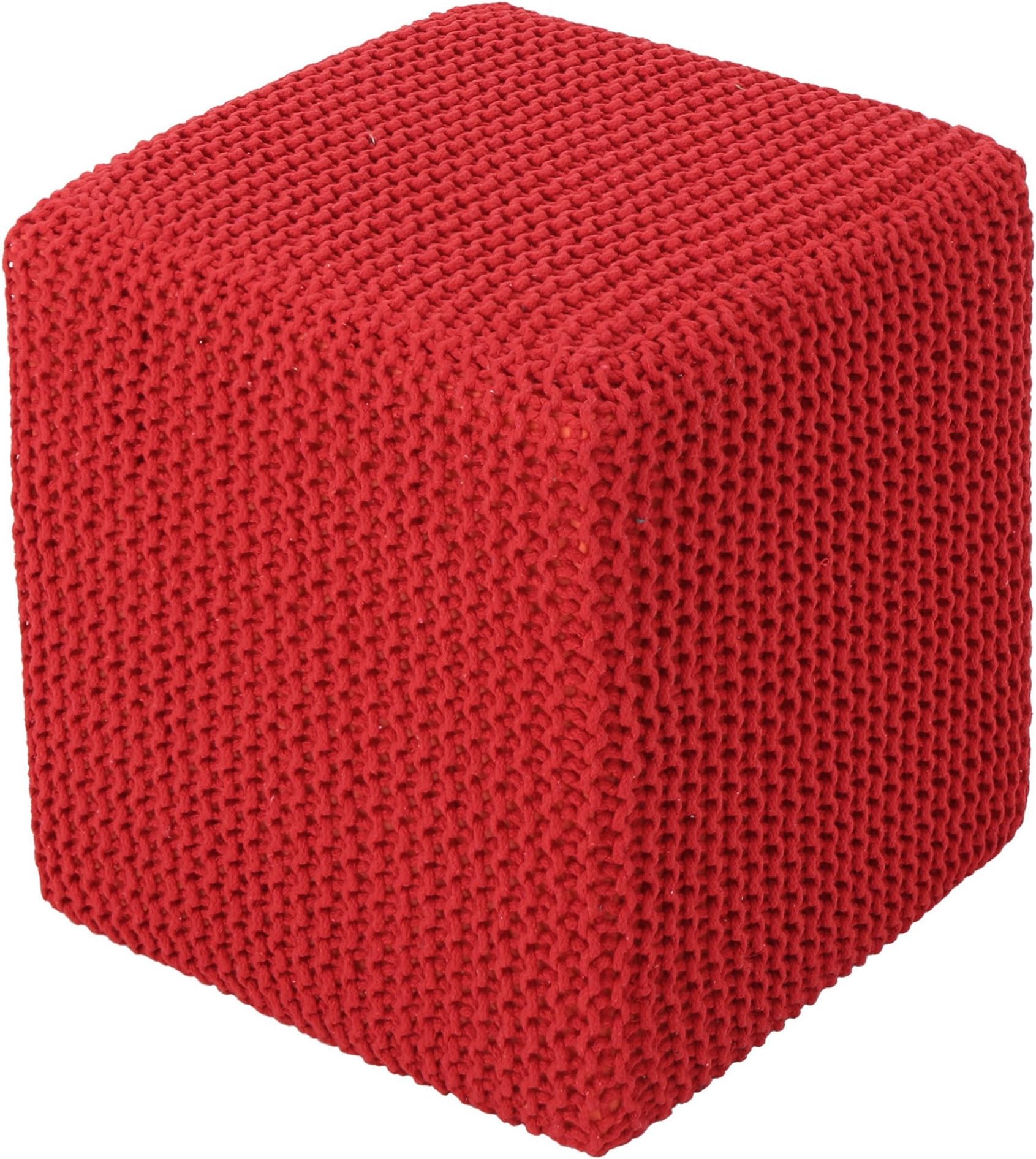Christopher Knight Home Scott Knitted Foot Stool, Gray, Red