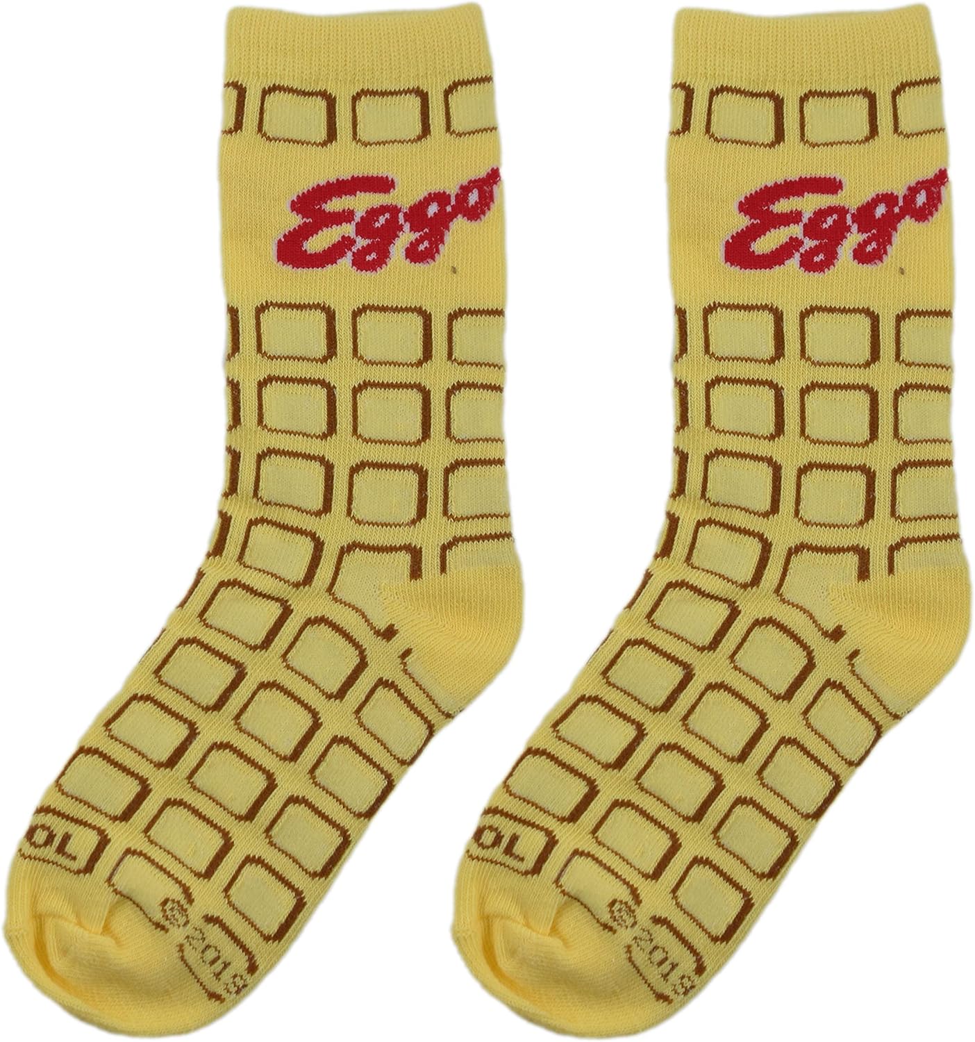 Cool Socks – Big Kids Eggo Waffle Crew Socks – Official Kellogg’s Breakfast Food Socks – Fun Novelty Gift for Boys & Girls Ages 7–10 – Comfortable Cotton Blend