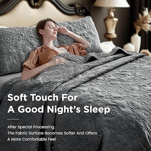 Miniatura 2 de Sophia and William - Juego de edredón de 2 piezas, tamaño individual, con 1 edredón y 1 funda de almohada, reversible, de microfibra, acogedor,