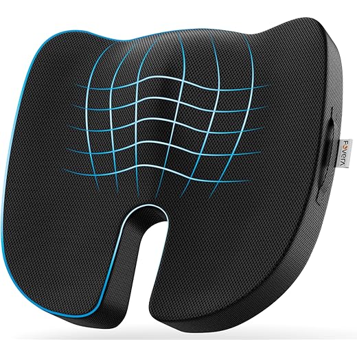 FOVERA Memory Foam Coccyx Seat Cushion