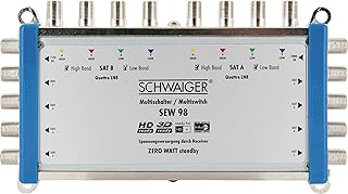 Schwaiger SEW98 531 SAT Multiswitch Inputs (Multiswitch): 9 (8 SAT/1 Terrestrial) Subscribers