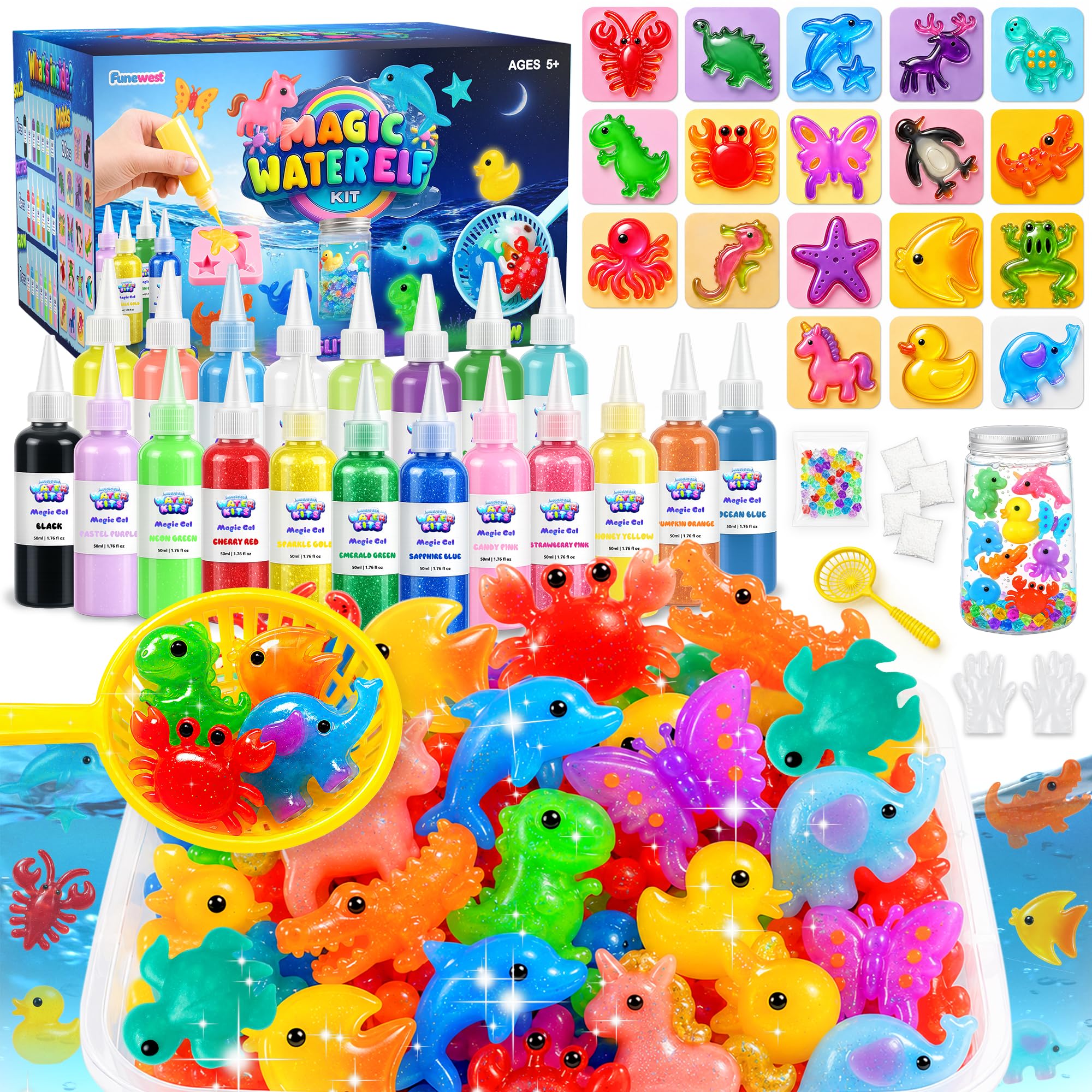 Funewest Big Magic Water Elf Kit, Craft Kits for Kids Ages 5-10