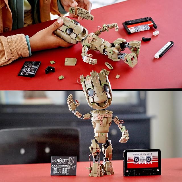 Foto 7 de 8 de LEGO Marvel Yo Soy Groot, Figura de Decoración para Construir, Juguete de Construcción