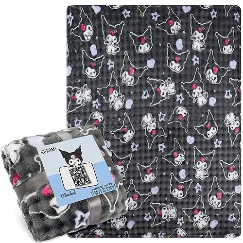 Kuromi Sanrio Fleece Waffle Blanket 150x130cm