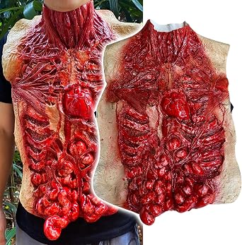 Halloween Fake Body Parts Scary Bloody Organ Intestine Zombie Mask