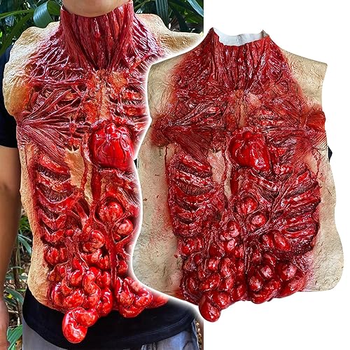 Scary Halloween Costume Decorations Bloody Organs Intestine Fake Human Horror