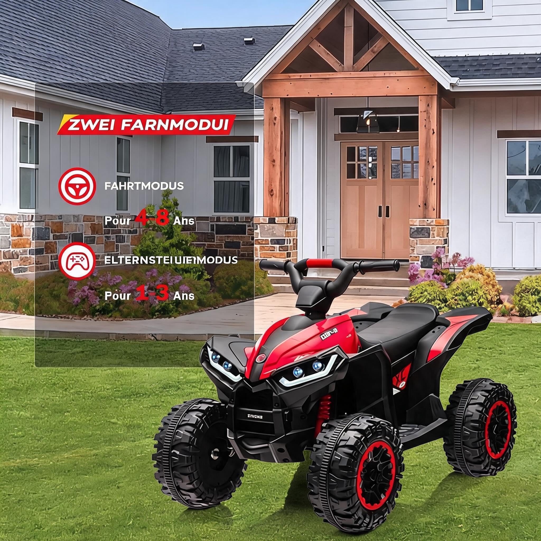 IDEALHOUSE Quad elettrico per bambini, 12 V, veicolo per bambini a partire