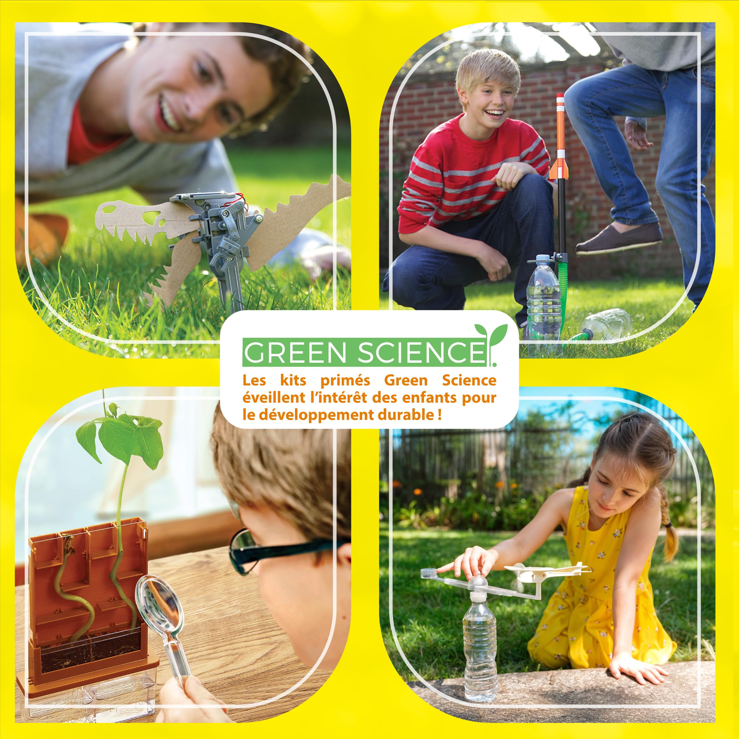 4M Green Science Avion Solaire Mobile – Kit STEM à Construire – Jouet Éducatif Énergie Solaire – Mobile Avion avec Panneau Solaire – Enfants 5+