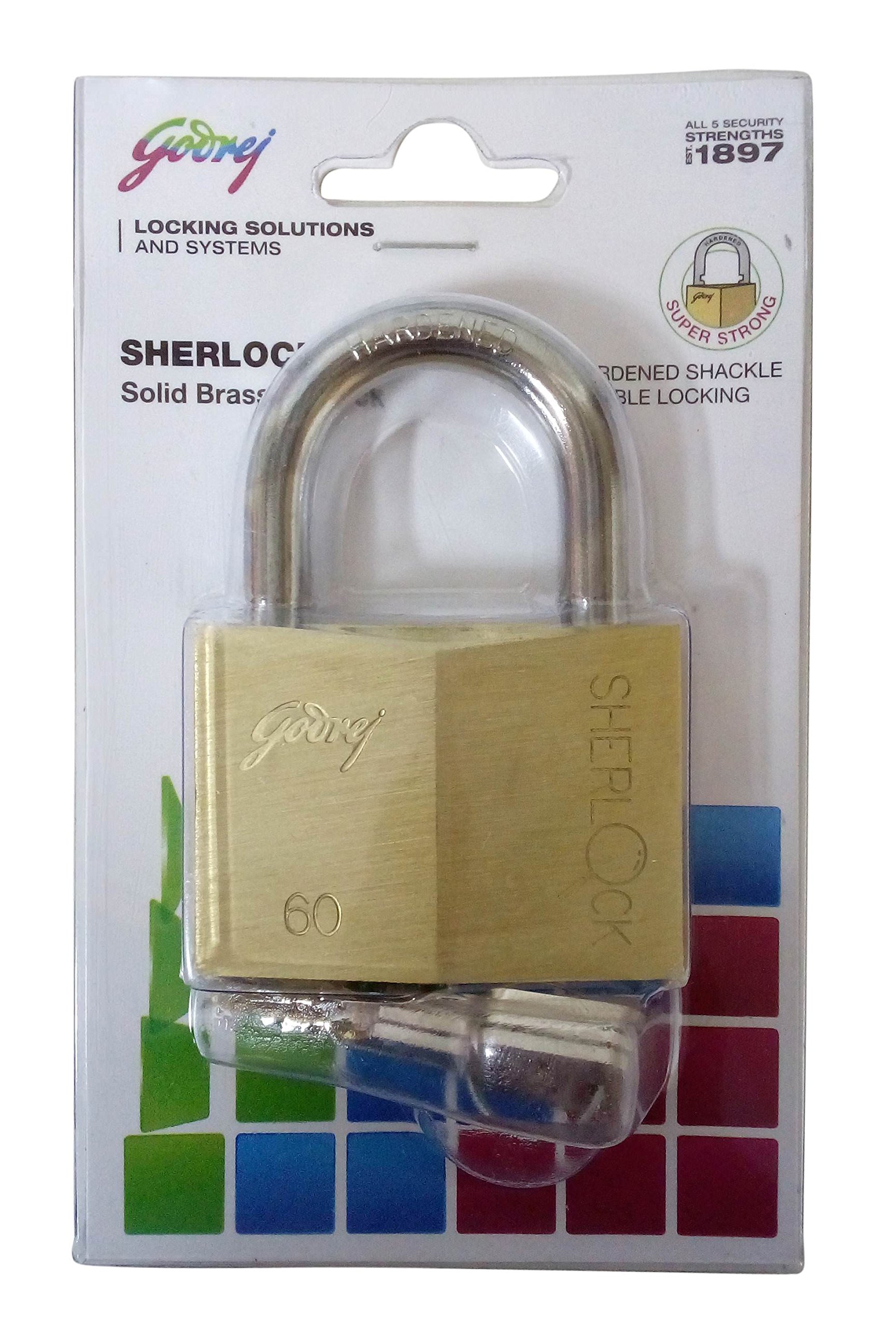 Godrej Sherlock Solid Brass Padlock - 60mm : Amazon.in: Home