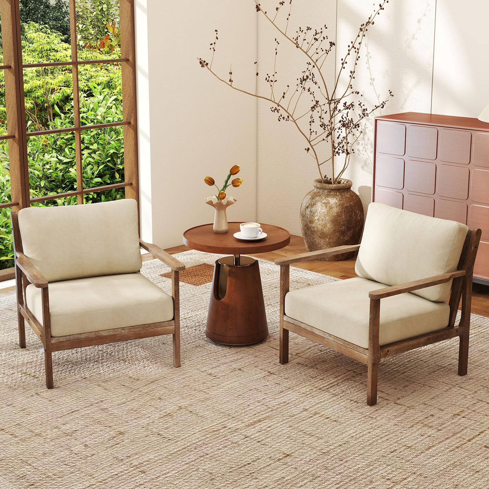 Amazon.com: Giantex Mid Century Modern Accent Chair Set of 2