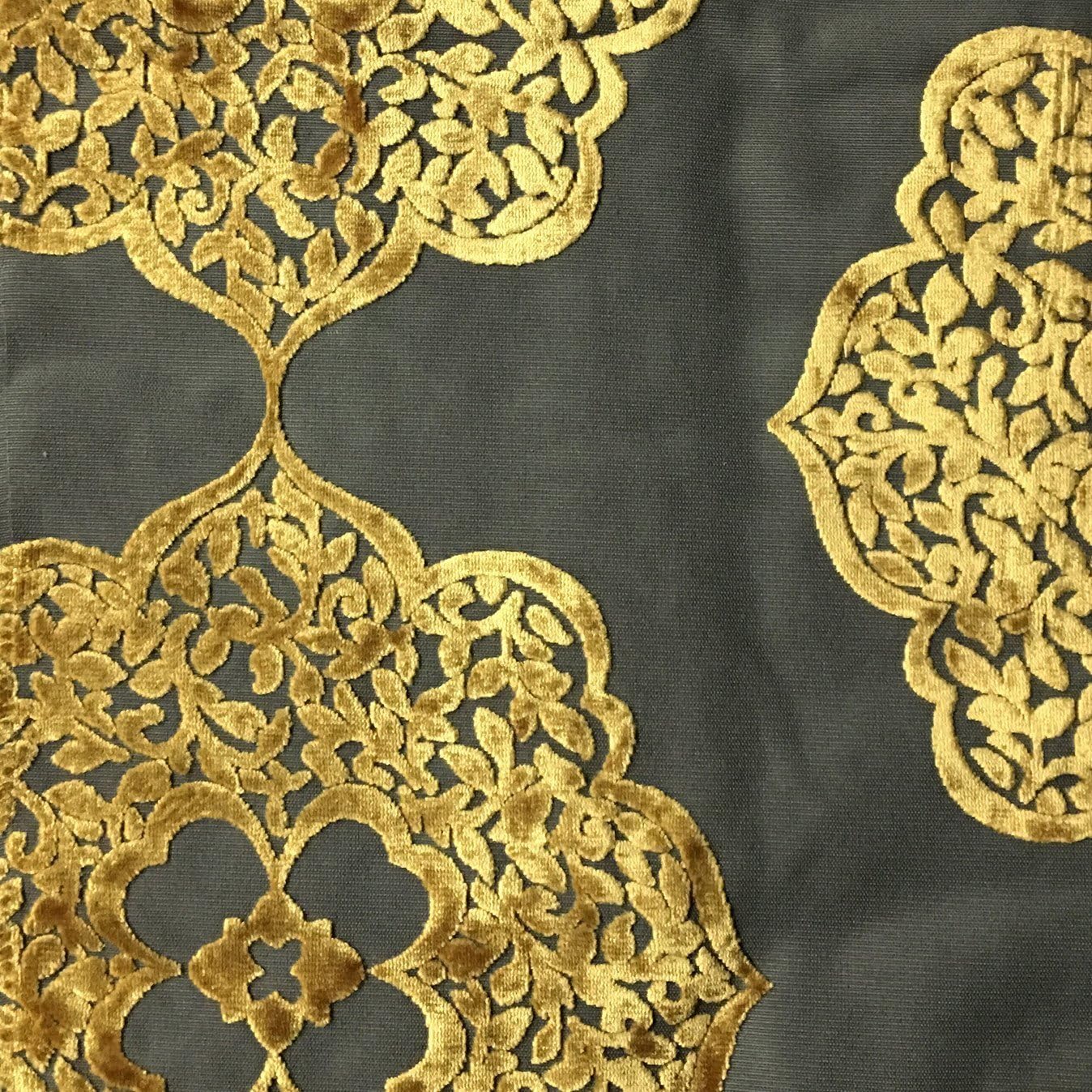 Mayfair - Designer Burnout Velvet Drapery & Upholstery Fabric by The Yard -Each Quantity=1yard