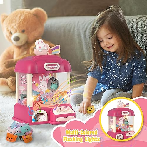 Miniatura 2 de Mini máquina de garras para niños, premontada, juguete de máquina de garra de conejo  Máquina expendedora de dulces  Máquina de garras para niños