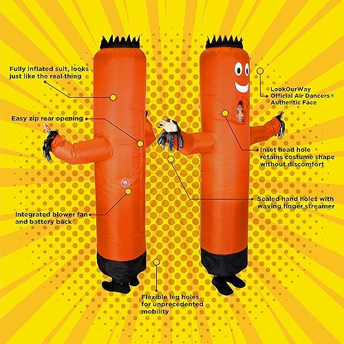 Miniatura 2 de LookOurWay Disfraz inflable de tubo de aire bailarín, para hombre