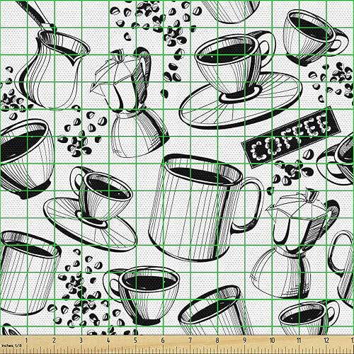 Vista 413 de Lunarable The Yard, tela azul real de The Yard, patrón de cerámica inspirado en el Medio Oriente estilo marroquí, estampado oriental, tela de satén