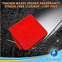 Vista 7 de Toallas de limpieza de microfibra rojas, paquete a granel de 3 docenas de paños de limpieza de doble cara, paños de felpa ultra suaves, paños